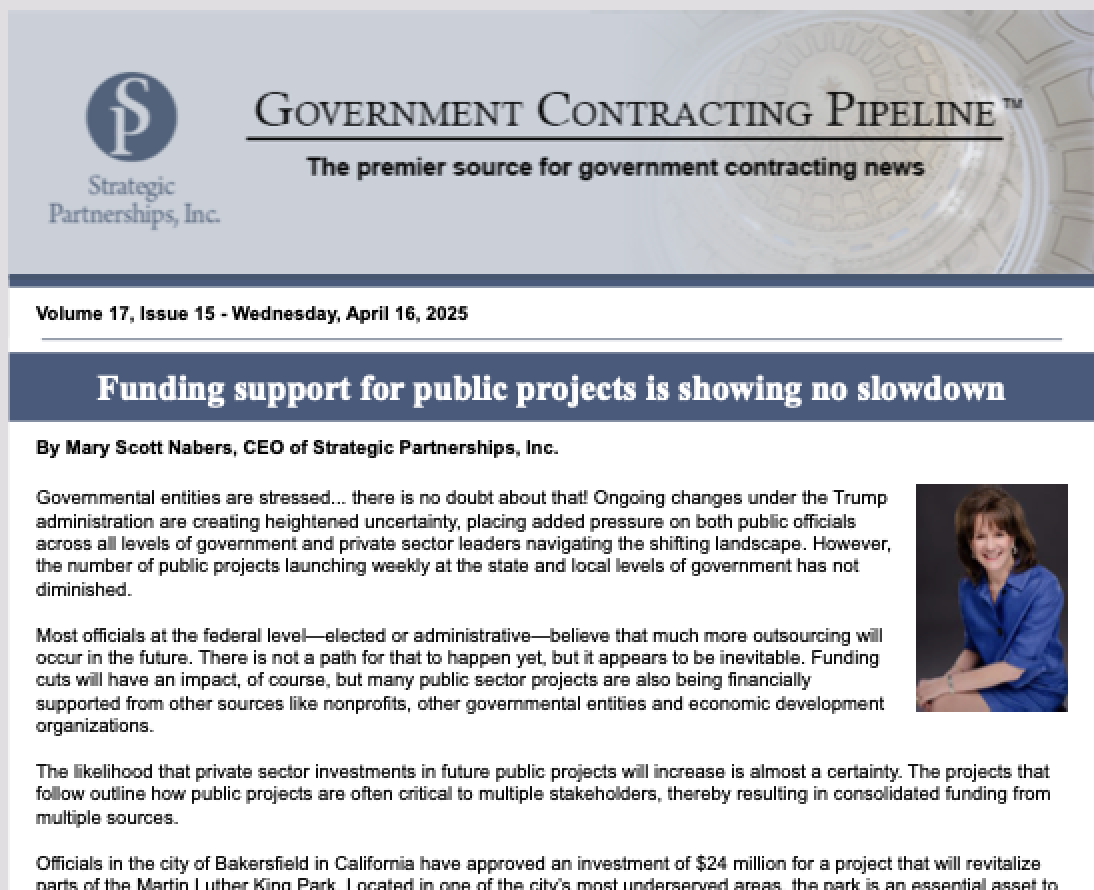 Government Contracting Pipeline April 16 2025